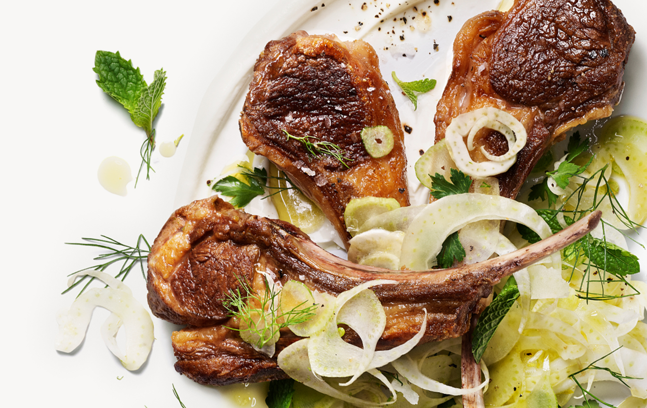 Recipe Grilled Lamb Chops with Fennel Salad and Yogurt Whole Foods Market
