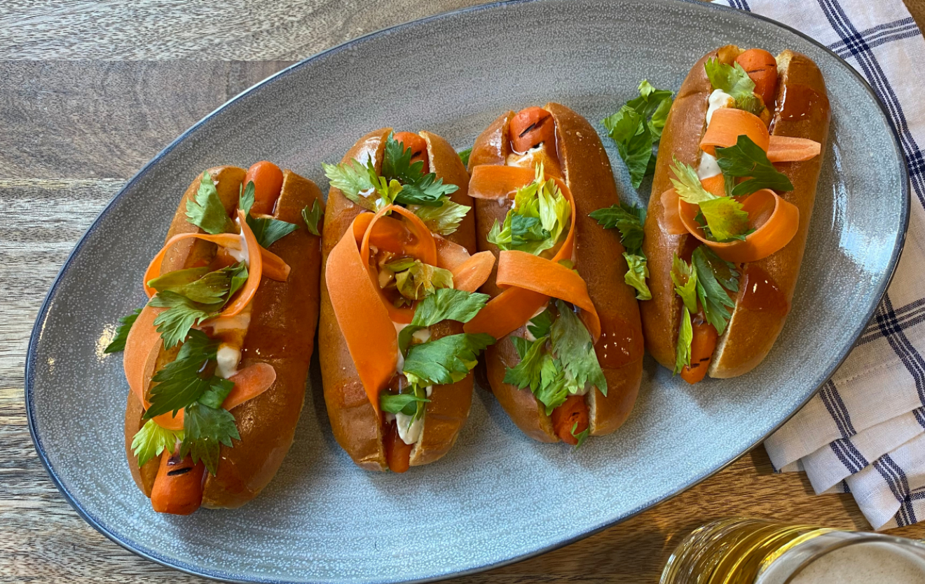 Recipe: <!-- -->Buffalo Carrot Hot Dogs <!-- --> | Whole Foods Market