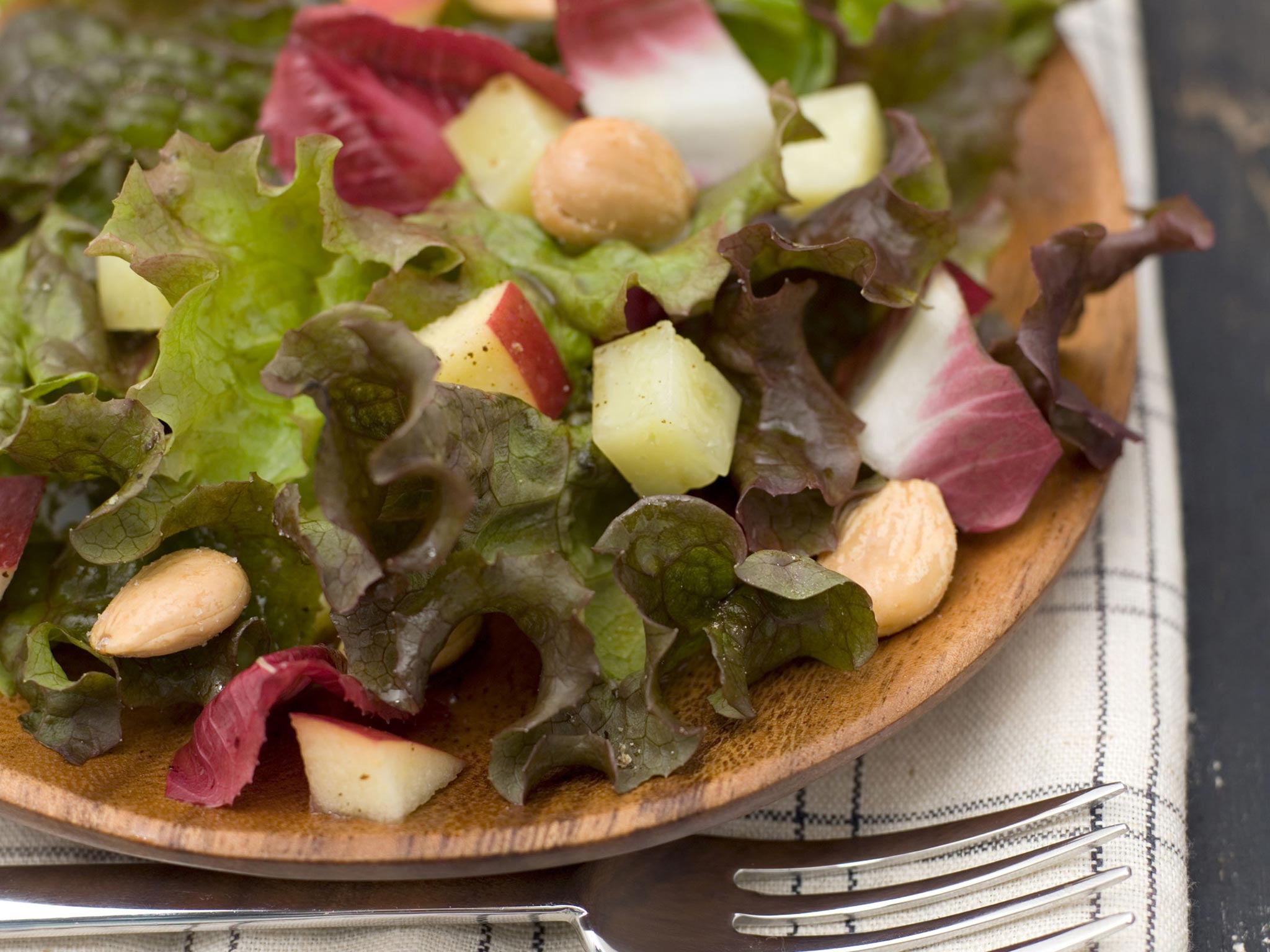 Recipe: <!-- -->Manchego, Apple and Almond Salad with Honey-Lemon Vinaigrette<!-- --> | Whole Foods 