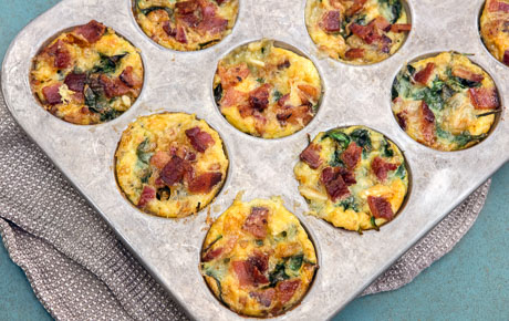 Recipe: <!-- -->Spinach, Bacon and Brie Mini Frittatas<!-- --> | Whole Foods Market