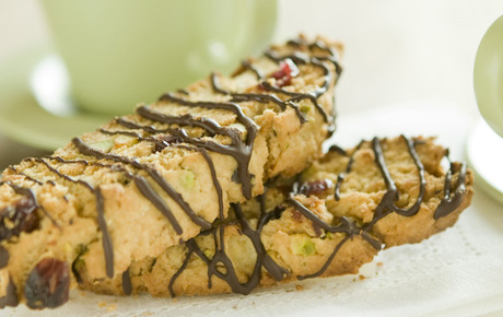 Recipe: <!-- -->Chocolate-Drizzled Pistachio Biscotti<!-- --> | Whole Foods Market