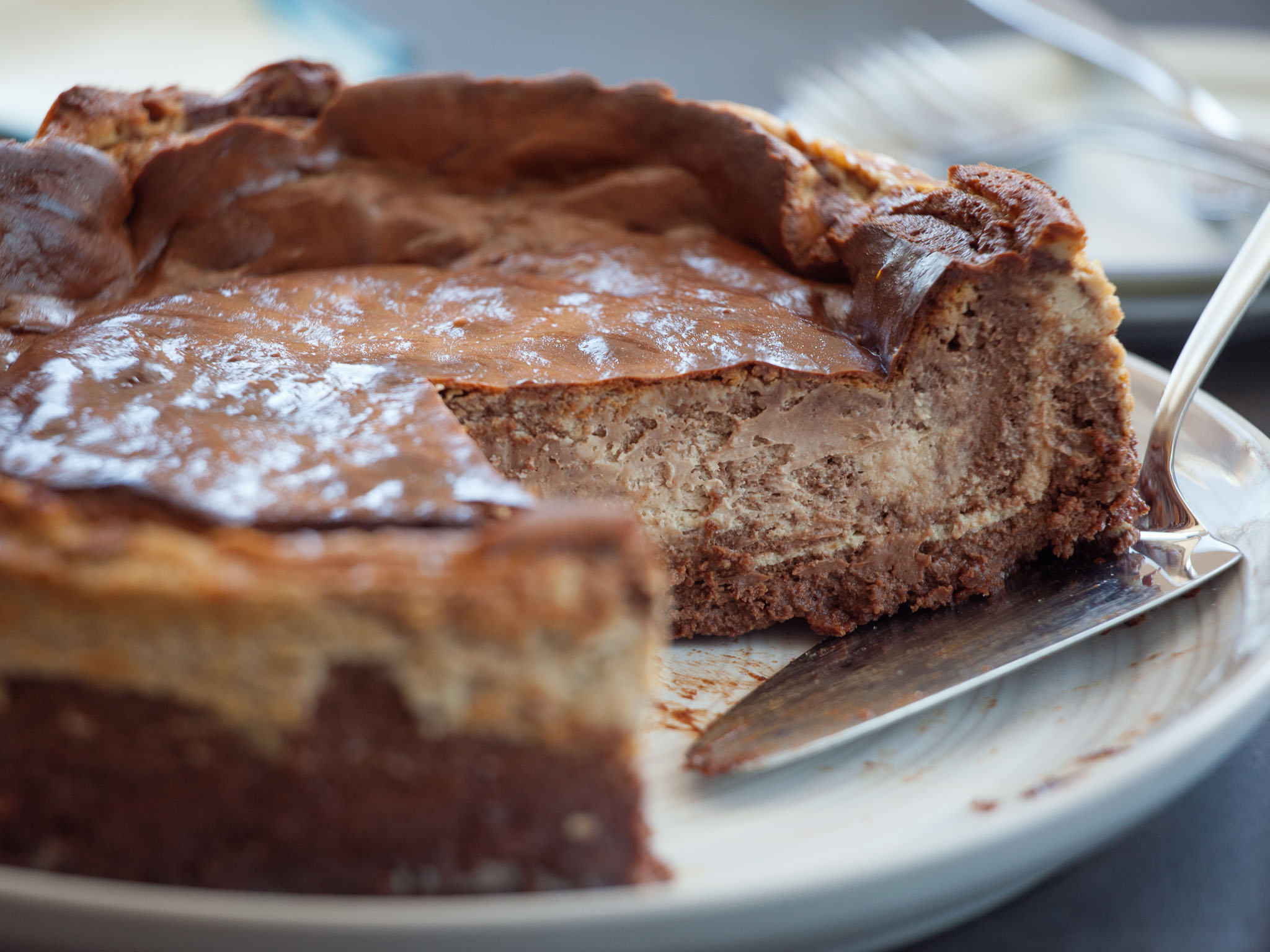 Recipe: <!-- -->Cappuccino Chocolate Swirl Cheesecake<!-- --> | Whole Foods Market