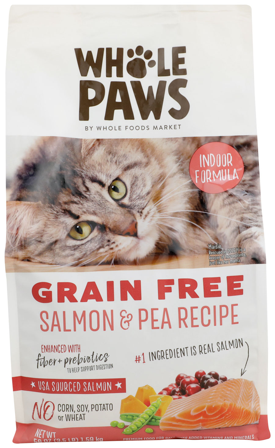 Prodcut images of Whole Paws Indoor Salmon & Pea Recipe