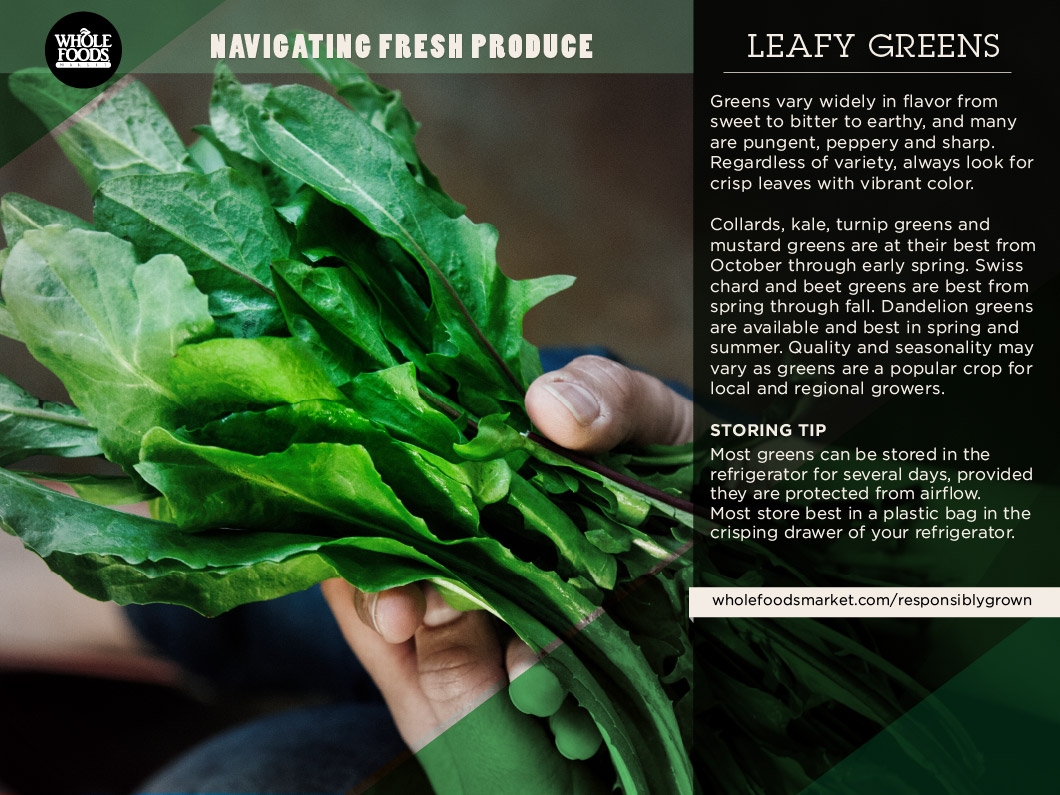 KNOW YOUR LEAFY GREENS Whole Foods Market